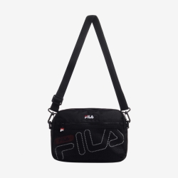 Fila Linear Cross Logo - Miesten Olkalaukku - Mustat | FI-24372